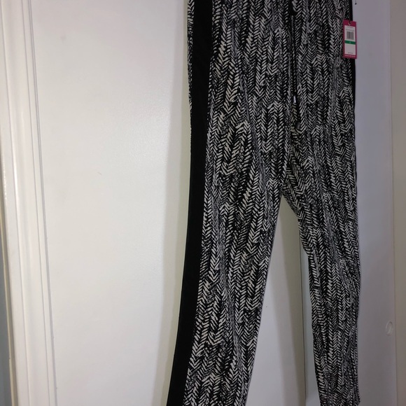 NWT SZ L Vince Camuto Tuxedo Drawstring Pants - Picture 4 of 7